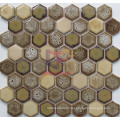 Hexagon Brown Special Pattern Fireplace Ceramic Mosaic Decoration (CST296)